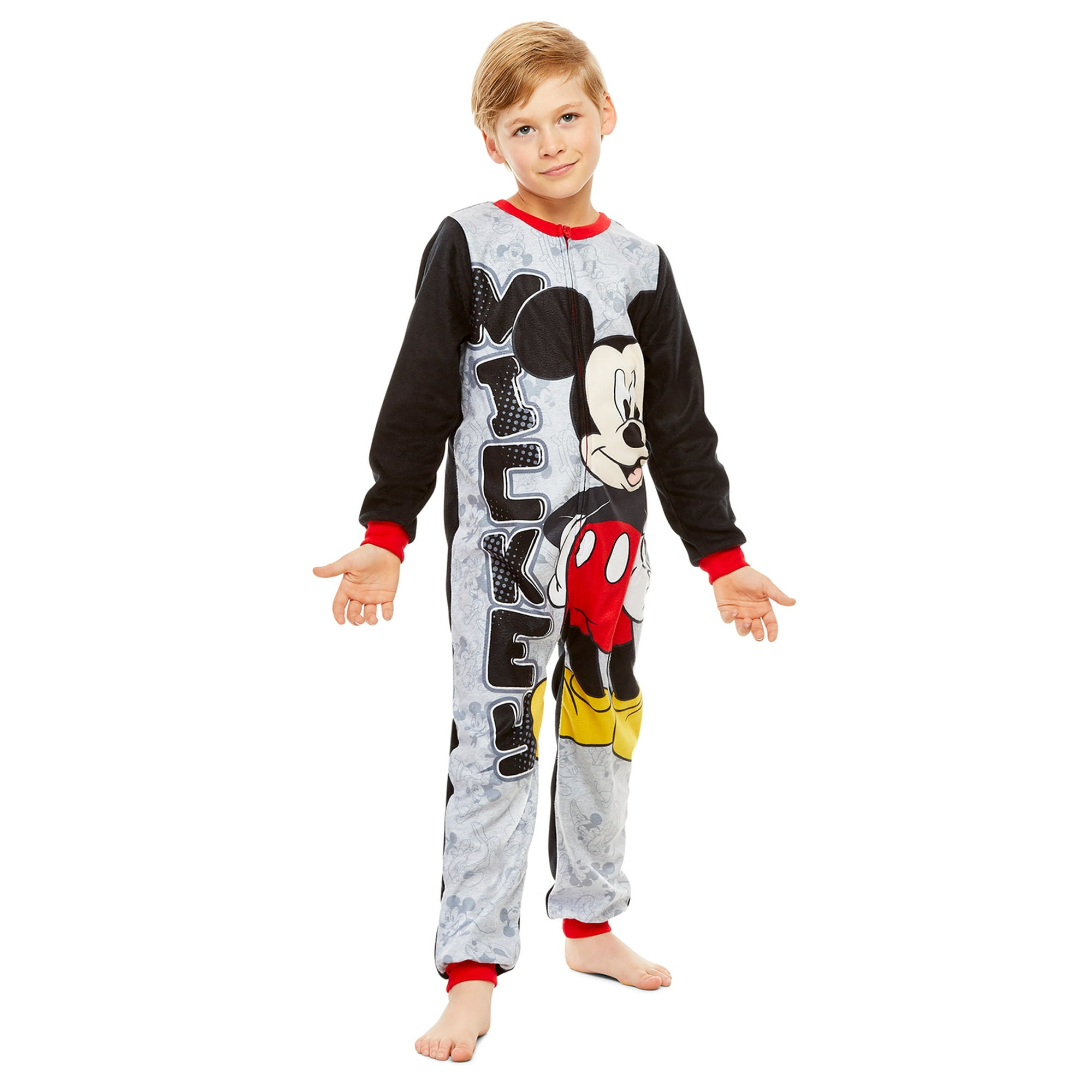 Disney Mickey Mouse Boys Character Blanket Sleeper Zippered Onesie Pajama 6X Walmart