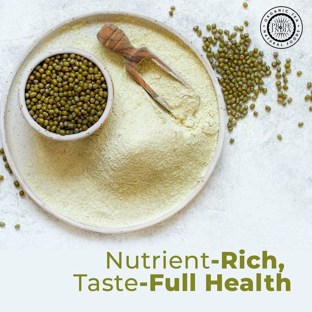 Pride of India - Pack of 6 - Mung Bean Flour, Great for Baking and Cooking, 1 lb Jars, Gluten-Free