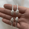 thumbnail image 3 of Better Jewelry Cocoa Pods Ends .925 Sterling Silver West Indian Bangles, 1 pair, 3 of 4