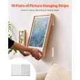 thumbnail image 2 of VEVOR Picture Hanging Strips, 16 Pairs, X-Large Picture Hangers with Removable Adhesive, Hook & Loop Strips, Wall Hanging Strips for Damage Free Picture Hanger, Mounting of Photos, Frames, Wall Decor, 2 of 9