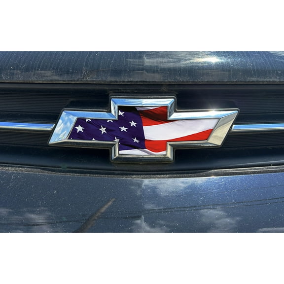Chevy Trax American Flag Grille Gate Bowtie Overlay Decals 2015-2026 Set of 2