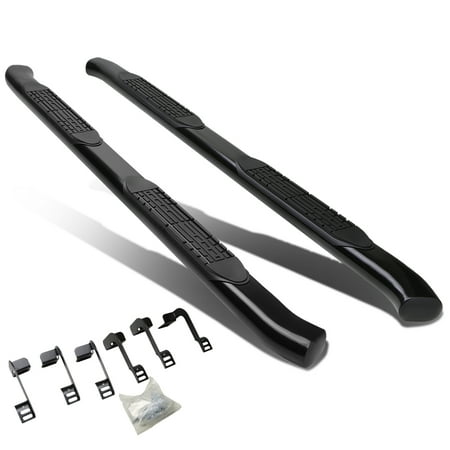 For 09-16 Dodge Ram Truck 1500 2500 3500 Sedan Extended Quad Cab Carbon Steel 4" Curved Side Step Nerf Bar Running Board Left+Right 14 15