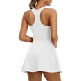 thumbnail image 3 of Charmo Tennis Dress for Womens Racerback with Shorts Pockets Golf Dress Sport Workout Dresses, 3 of 5