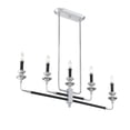 thumbnail image 5 of Savoy House 1-9851-5-67 Davidson Black & Chrome 5 Light Linear Chandelier (3" W x 14"H), 5 of 6