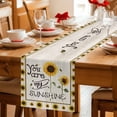 thumbnail image 5 of Sunflowers Table Runner 90 Inches Long Farmhouse Dress Scarves, Vintage Bee You Are My Sunshine Retro Dining Tablerunner for Coffee Table/Kitchen Island/Party Décor, 13" x 90", 5 of 8