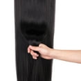 thumbnail image 4 of SHCKE Clip in Hair Extensions 23 Inch Hairpieces 8 Pieces Set Clip On Hair Extension Straight Double Weft Hair Extensions Synthetic Hairpiece for Women Natural Black, 4 of 6