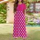 thumbnail image 2 of Girls Summer Dress Tween Dresses Short Sleeve Polka Dot Maxi Dress with Pockets Casual Summer Party Dresses for Kids Ages 3-10 ,Sie:160, 2 of 6