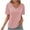 Pink, variant on ChaoHeng Plus Size Summer Tops for Women on Sale Fashion Women's Summer V-Neck Solid Short Sleeve Sexy Top Blouse