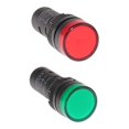 thumbnail image 5 of Shopcorp Luces indicadoras LED industriales de ahorro de energía de 20 mA y 22 mm, 5 bombillas verdes y 5 rojas para equipos industriales y paneles de montaje en quirófanos y cajas de distribución 110, 5 of 5