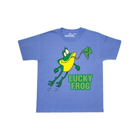 - lucky frog catching clover Youth T-Shirt