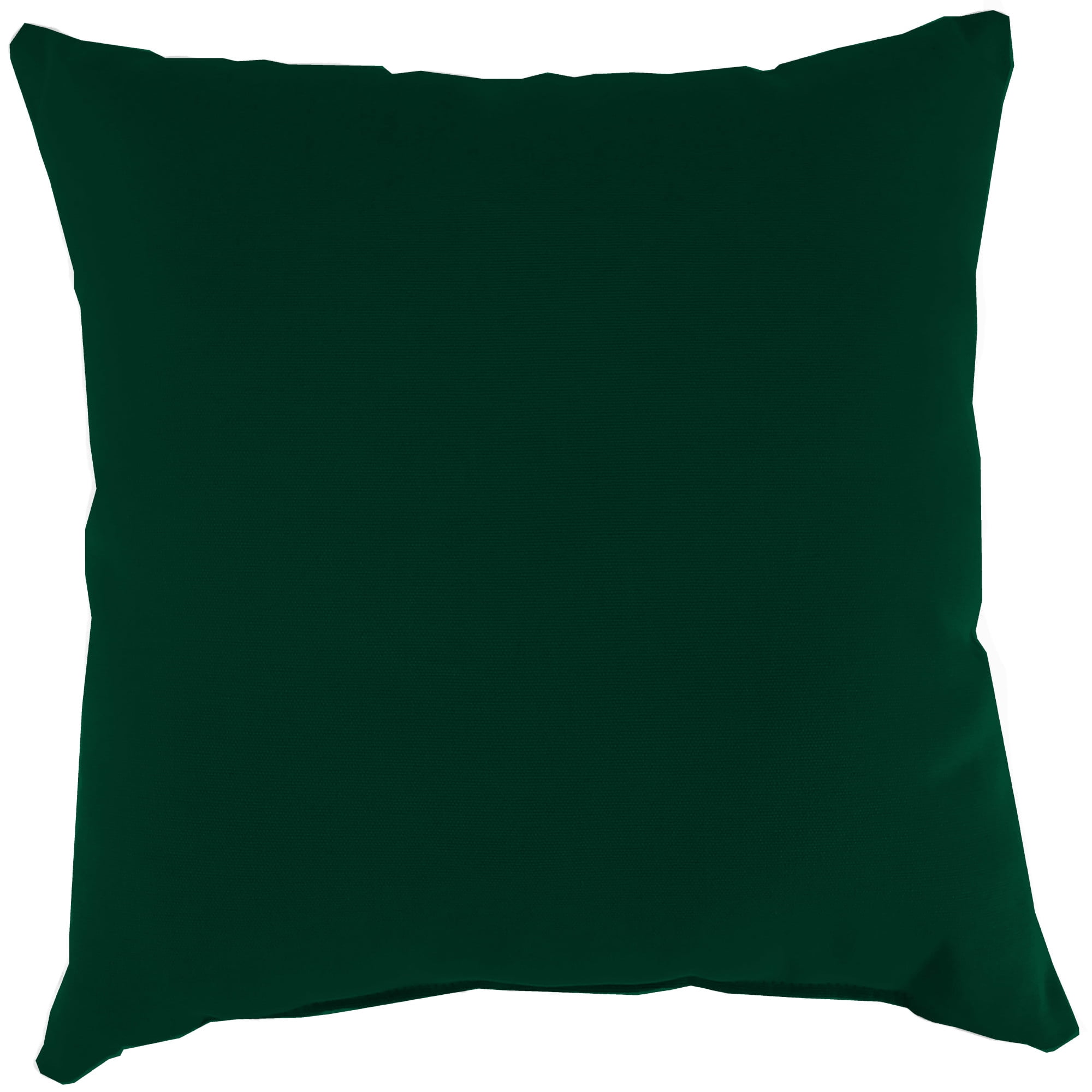 Jordan Manufacturing 18" x 18" Forest Green Solid Square Outdoor Throw Pillow (2 Pack)