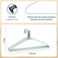 thumbnail image 6 of Specilite White Metal Wire Clothes Hanger, Ultra Thin Non Slip with Groove-50 Pack, 6 of 7