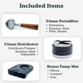 thumbnail image 2 of Coffee 54mm Bottomless Portafilter + 53mm Coffee Distributor Tamper + For The Barista Express, 2 of 5