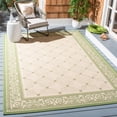 thumbnail image 2 of Safavieh Courtyard Gaus Oriental Indoor/Outdoor Area Rug, Natural/Olive, 6'7" x 9'6", 2 of 10