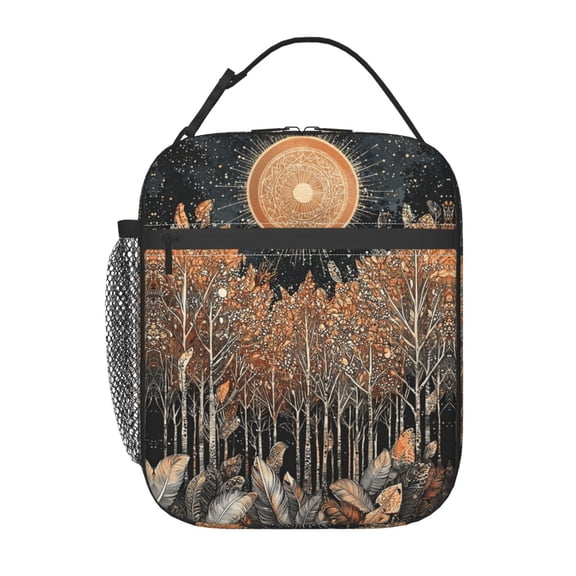 Boho Lunch Box Reusable Portable Lunch Bag Tote Bag for Work Picnic Hiking