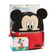 Disney Mickey Mouse Backpack Microfiber Harness Bagpack, Black and Red