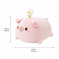 thumbnail image 2 of Plush Pig Soft Stuffed Animal with Flower Detail Cuddly Pillow Cushion for Kids Adults Decorative Plushie, 2 of 5