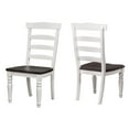 thumbnail image 5 of French Chic Ladder Back Dining Chairs Set of 2 Antique White & Walnut Brown Wood, 5 of 5