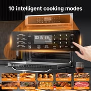 Sunmaki Electric Single Wall Oven 24 Inch , 2.5 Cu. Ft Electric Built-in Convection Oven LED Digital Display Touch Control Timer Alarm Clock Child Lock for Kitchen