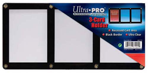 ULTRA PRO BLACK FRAME 9 CARD SCREWDOWN HOLDER New Clear Trading Storage Display 