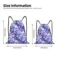thumbnail image 2 of Sikiie flower crystal Skull Drawstring Backpack Drawstring Bags, Draw String Back Bag for Sports, Gym, Travel, Swimming, Beach-Medium, 2 of 6