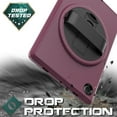 thumbnail image 6 of K-Lion Rugged Case for Samsung Galaxy Tab A8 10.5 inch X200 X205,Kids Friendly Heavy Duty Silicone Case Hand Strap Kickstand Shockproof 3-Layer Protection Cover for Samsung Galaxy Tab A8 10.5 ,Winered, 6 of 7