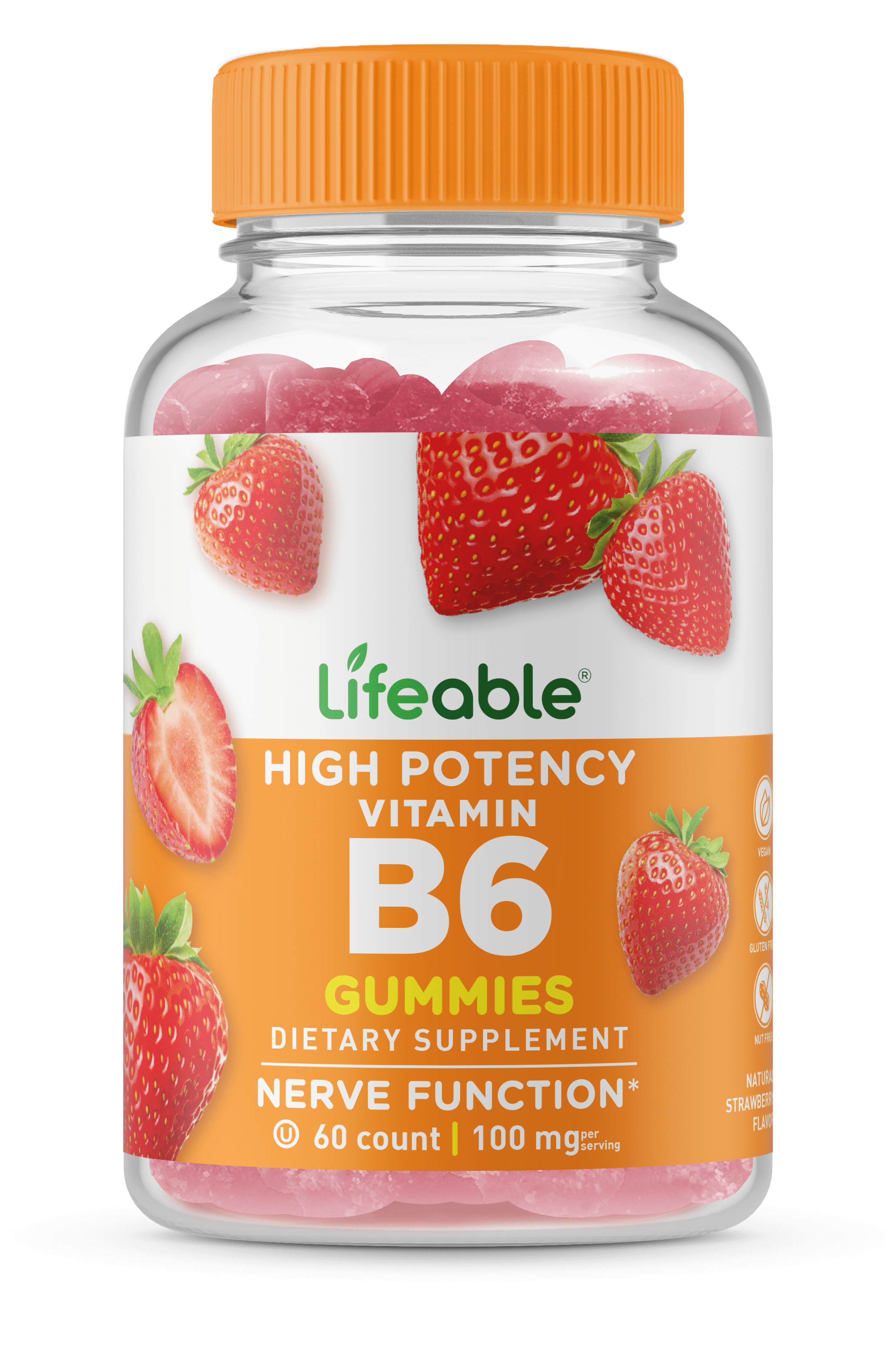Lifeable Vitamin B6 100 mg 60 Gummies