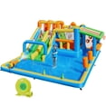 thumbnail image 2 of Yaheetech Water Inflatable Bounce House with Slides, Blower, Blue/Orange, 2 of 7