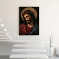 thumbnail image 3 of AVOI Jesus Canvas Wall Art Solemn Traditional Portrait of Jesus Christ with Halo Art Poster Redemption God Series For Room Religious Churches Wall Decor Unframe: 11x14in, 3 of 4