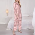 thumbnail image 3 of Vsdgher Red Cross Pajamas Set Long Sleeve Sleepwear Womens Button Down Nightwear Pj Sets-X-Large, 3 of 7