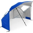 thumbnail image 1 of Sport-Brella Super-Brella SPF 50+ Paraguas de sol y lluvia para camping, playa y eventos deportivos (8 pies, azul), 1 of 5