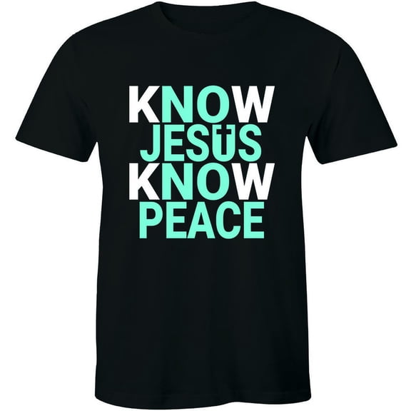 Know Jesus Know Peace God Bible Christian Faith Church Mens Tee Idea Tshirt All Size S-5Xl