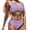 Purple, variant on Women High Waisted Bikini 2 Piece Bathing Suits Full Coverage Swimsuits Striped Shorts Set Women Bikini Set Push up Teens Woman Swimming Suit with Shorts Women Swim Shorts And Top plus Size Leopard