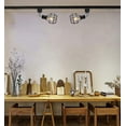 thumbnail image 6 of FSLiving Adjustable Angle H-Type Track Pendant Light E26 Base Black Metal Hollow Lighting Fixtures Industrial Design Lamp for Kitchen Island Bar Sink Home Decor (No Bulb & No Track) - 1 Light, 6 of 7