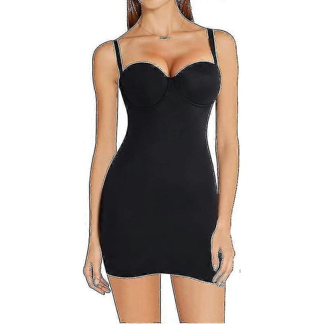 Vestido de mujer, lencería moldeadora, body con sujetador incorporado, espalda lisa