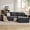 Corduroy | Dark Gray, variant on 108 Inch Modular Cloud Sectional Sofa, L-Shaped 3-Seat Deep Seat Corduroy Upholstered Couch with Left-Facing Chaise, Memory Foam Cushions, No Assembly Required