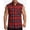 Wine, variant on Bxsruta Men's Sleeveless Plaid Button Down Shirt Casual Frayed Edge Lapel Tank Top for Daily Wear