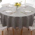 thumbnail image 1 of Nappe Ronde Jacquard, Nappe en Superfibre Imperméable, Couverture de table pour Usage Extérieur et Intérieur, 1 of 5