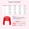 thumbnail image 7 of Eandarui Kids Girls Fishnet Crop Top Long Sleeve Hollow Out Mesh Shirt Hip Hop Jazz Street Dance Top Red 12, 7 of 7