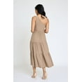 thumbnail image 5 of Solid One Shoulder Tiered Tea Length Dress | 4 Colors | S-3X, 5 of 22