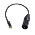 thumbnail image 1 of Adaptador TRS de 3,5 mm hembra a XLR macho de 3 pines para cable convertidor de cañón (0,3 m) WDOplteas  Para estrenar, 1 of 9