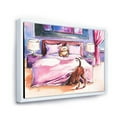 thumbnail image 3 of Designart 'Brown Dog Looking Under the Bed and Teddy Bear' Farmhouse Framed Canvas Wall Art Print, 3 of 5