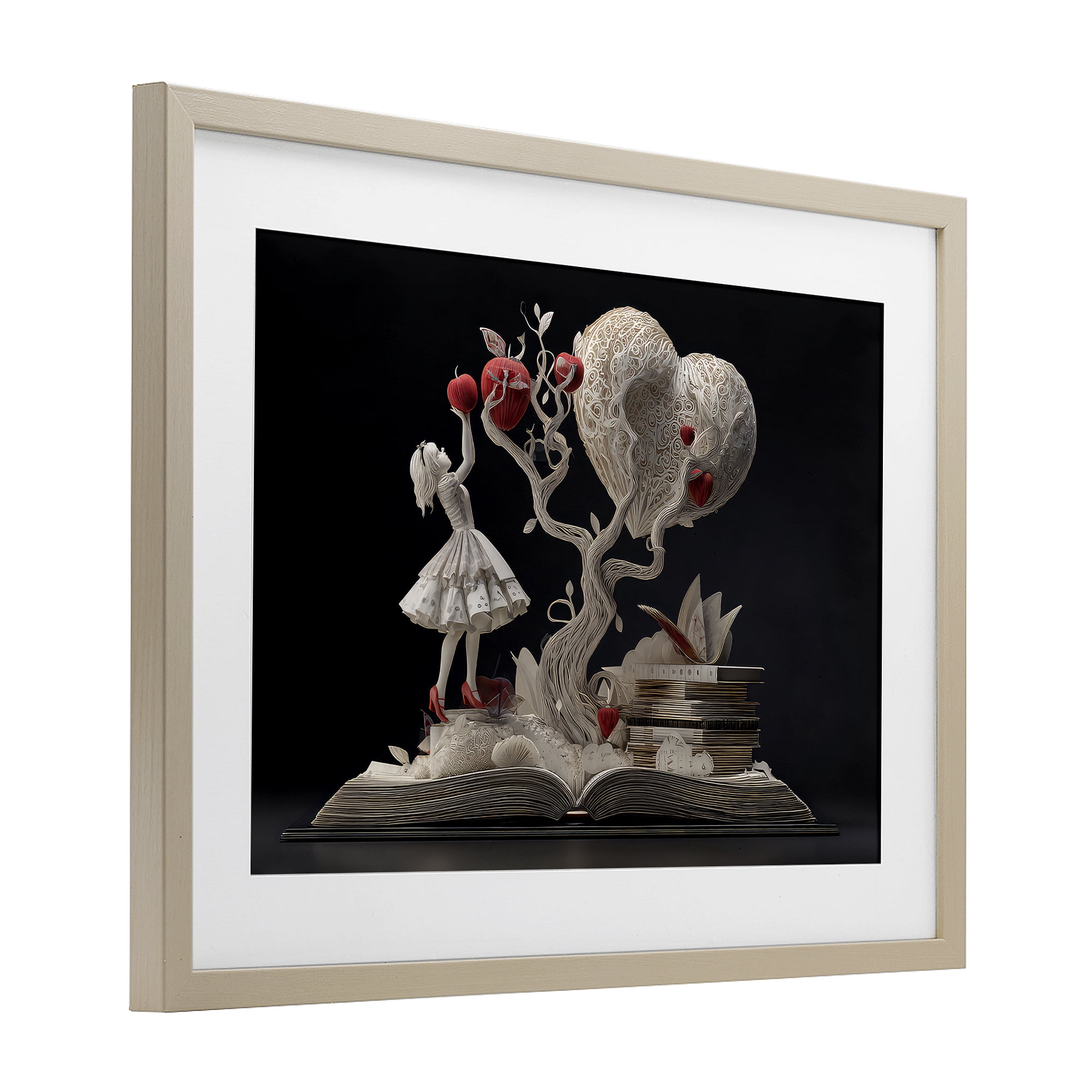 Stupell Industries Paper Sculpture Style Fairytale Birch Framed Print Under Glass, design by The Wands Want