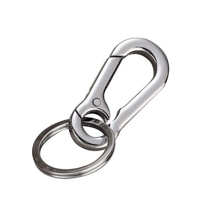 Llavero con mosquetón de 1 pieza, llavero de titanio EDC, llavero de coche resistente para hombres y mujeres JM