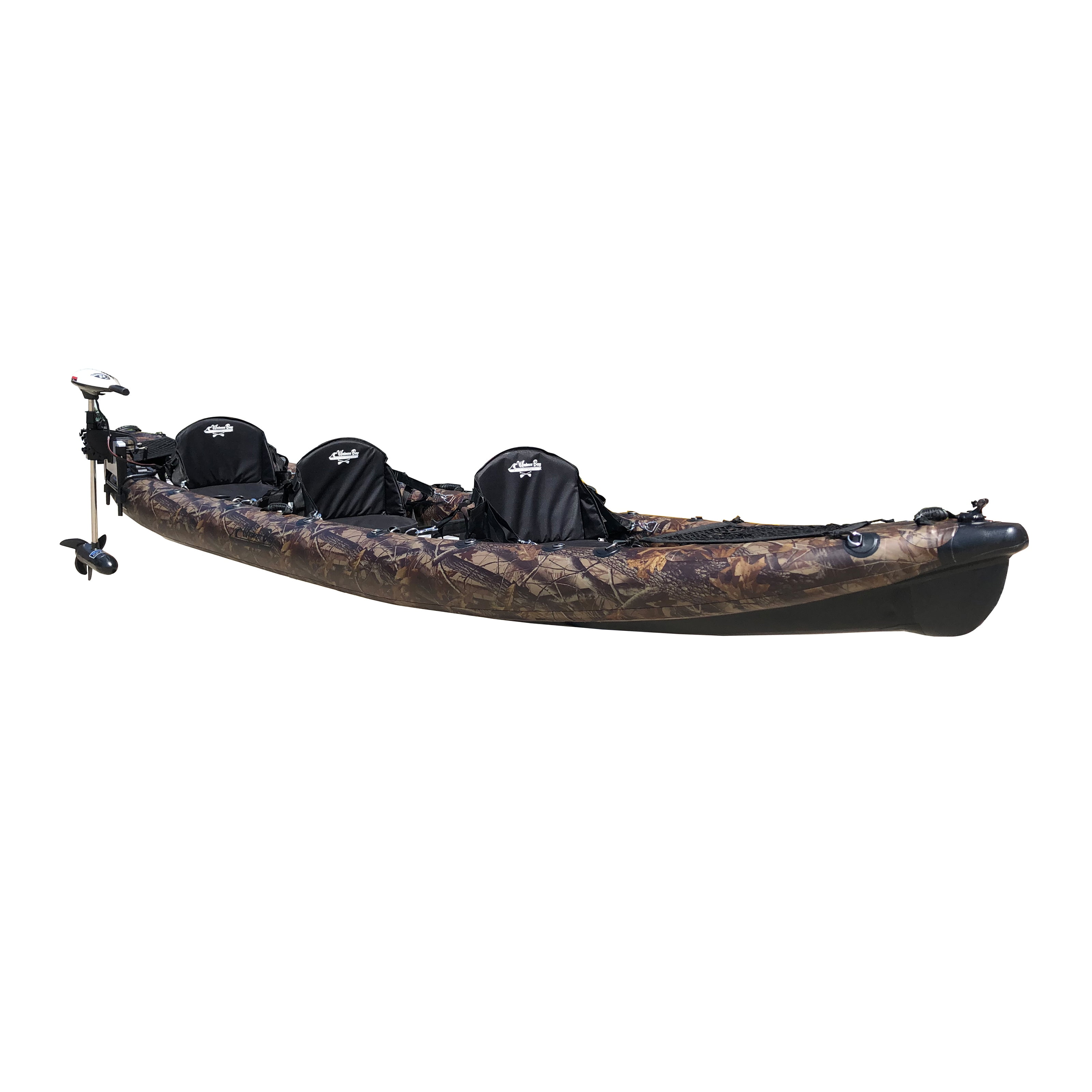 Waimea Bay GrassCamo 16' 3-Seater Rigid Inflatable - Durable Fishing Kayak With 1200lb Capacity