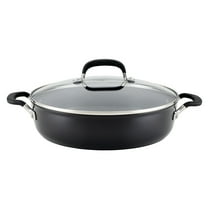KitchenAid Hard Anodized 5 Quart Nonstick Everything Pan with Lid, Onyx Black
