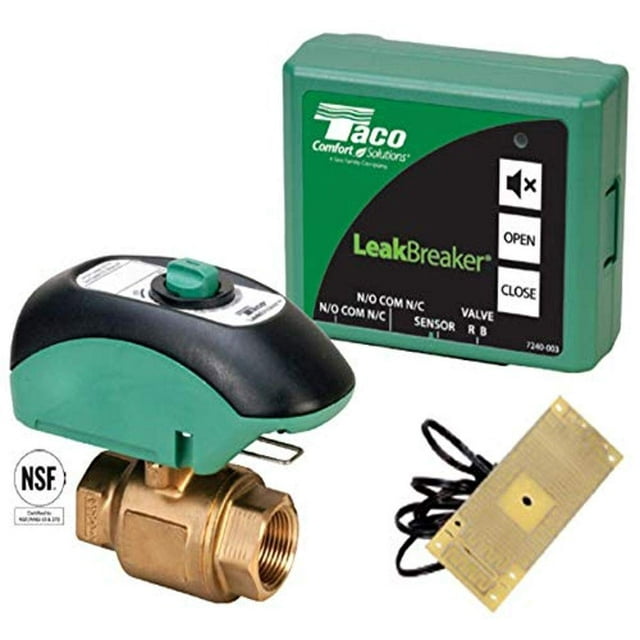 Taco LB-075-H-1LF LeakBreaker 3/4"" NPT Válvula de cierre y actuador del calentador de agua