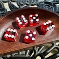 thumbnail image 4 of Juego de 5 dados de casino, color rojo, Yuanhe, 19 mm, con disco de 7,5 cm, 4 of 6