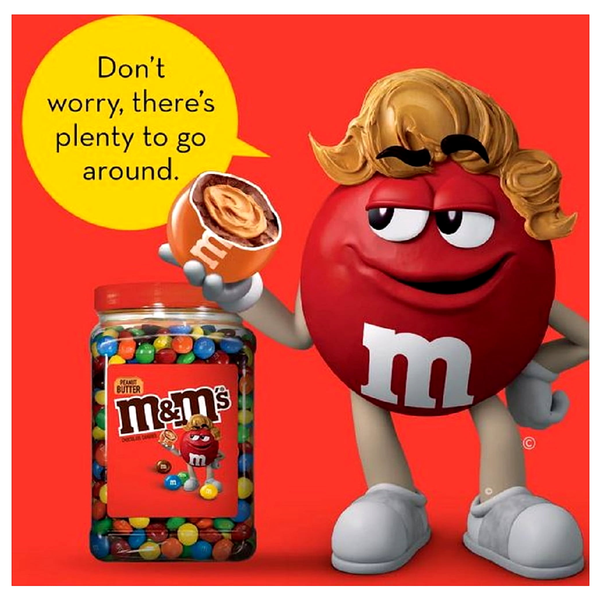 M&M'S Peanut Butter Chocolate Bulk Candy Jar (55 oz.)