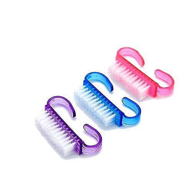 Cepillo de uñas con mango de 3 uds, cepillos de uñas, limpiador de cepillos de mano para uñas, Kit de fregado, pedicura para dedos de los pies y uñas, hombres y mujeres